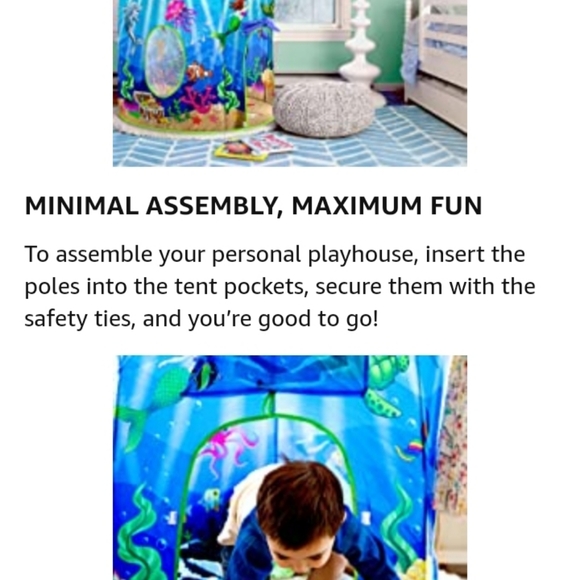 KIDS "LITTLE MERMAID"
PLAYHOUSE TENT - Picture 4 of 12